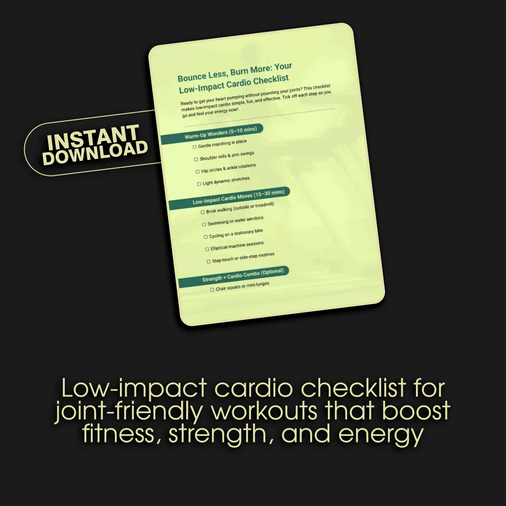 Bounce Less, Burn More: Your Low-Impact Cardio Checklist | Digital Fitness Download for Joint-Friendly Workouts - Image 3