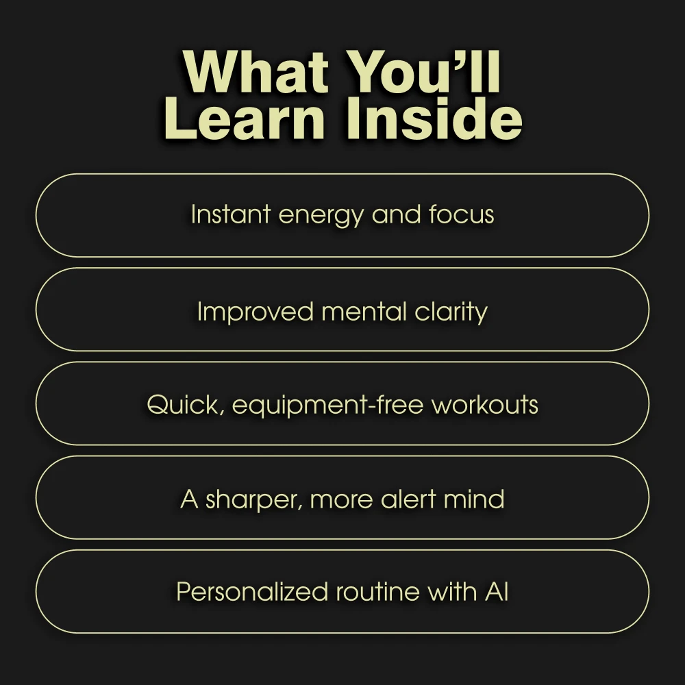 Cardio Bursts to Wake Up Your Mind | Digital Checklist | Brain-Boosting Cardio Exercises for Focus & Energy - Image 4