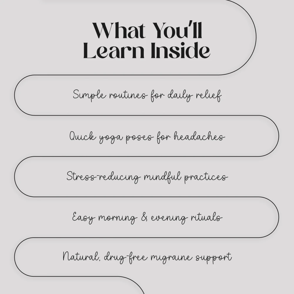Migraine-Free Flow: Your Yoga Checklist | Digital Download for Natural Headache Relief | Yoga for Migraines and Headaches Wellness Guide - Image 4