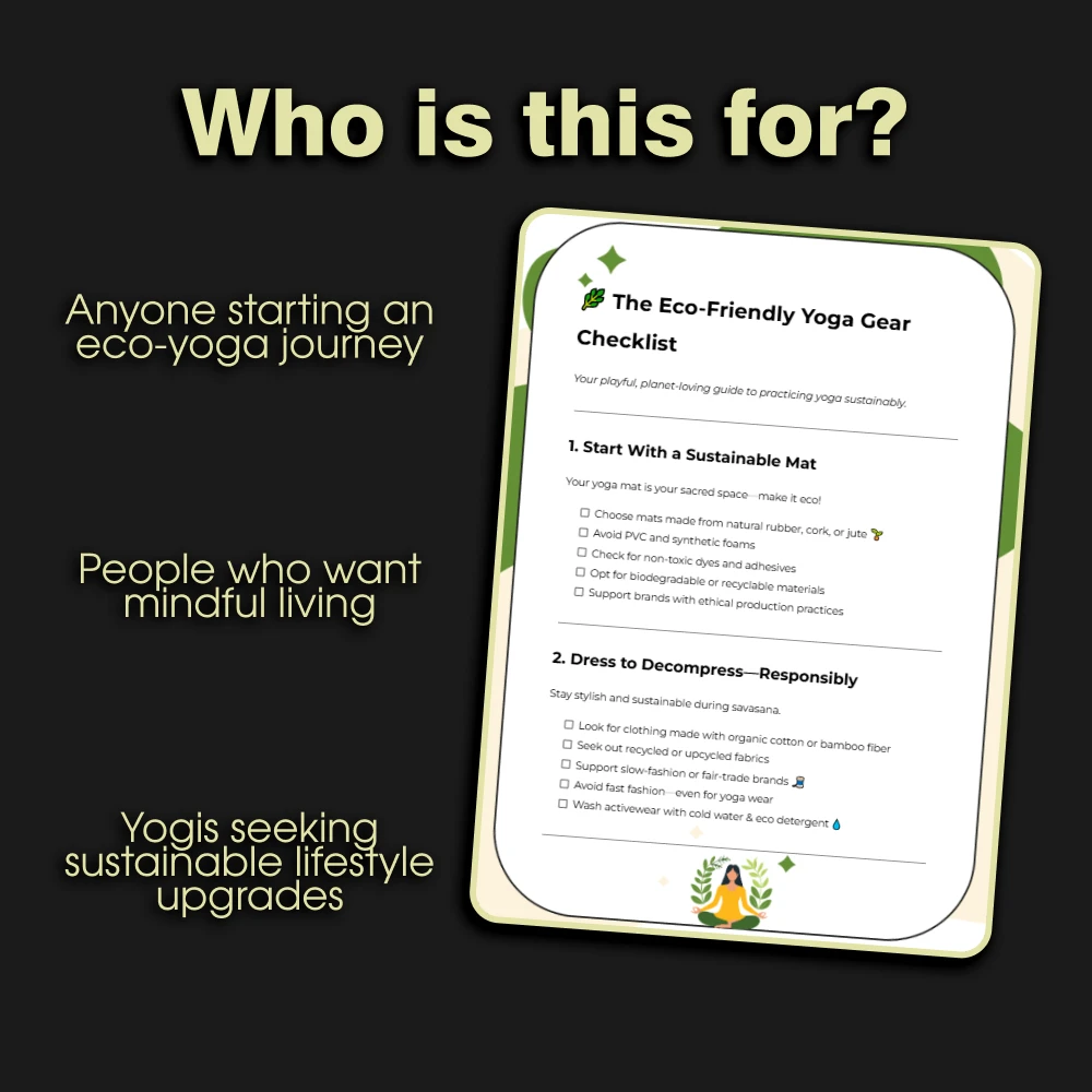 The Eco-Friendly Yoga Gear Checklist | Sustainable Yoga Essentials Guide | Digital Download for Conscious Yogis & Green Living Enthusiasts - Image 5