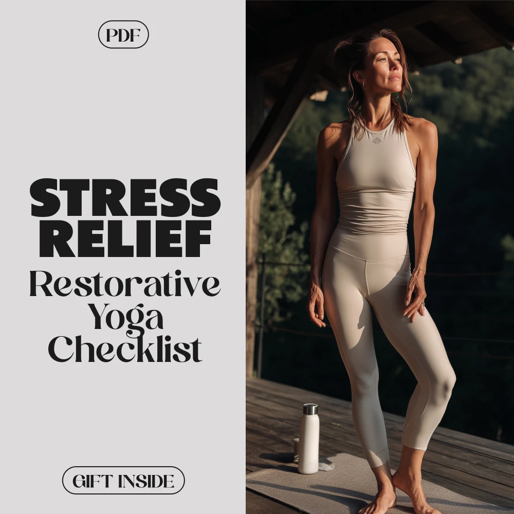 Restorative Yoga Checklist for Stress Relief | Digital Download for Relaxation, Calm, and Inner Balance | Restorative Yoga Practices for Stress Relief