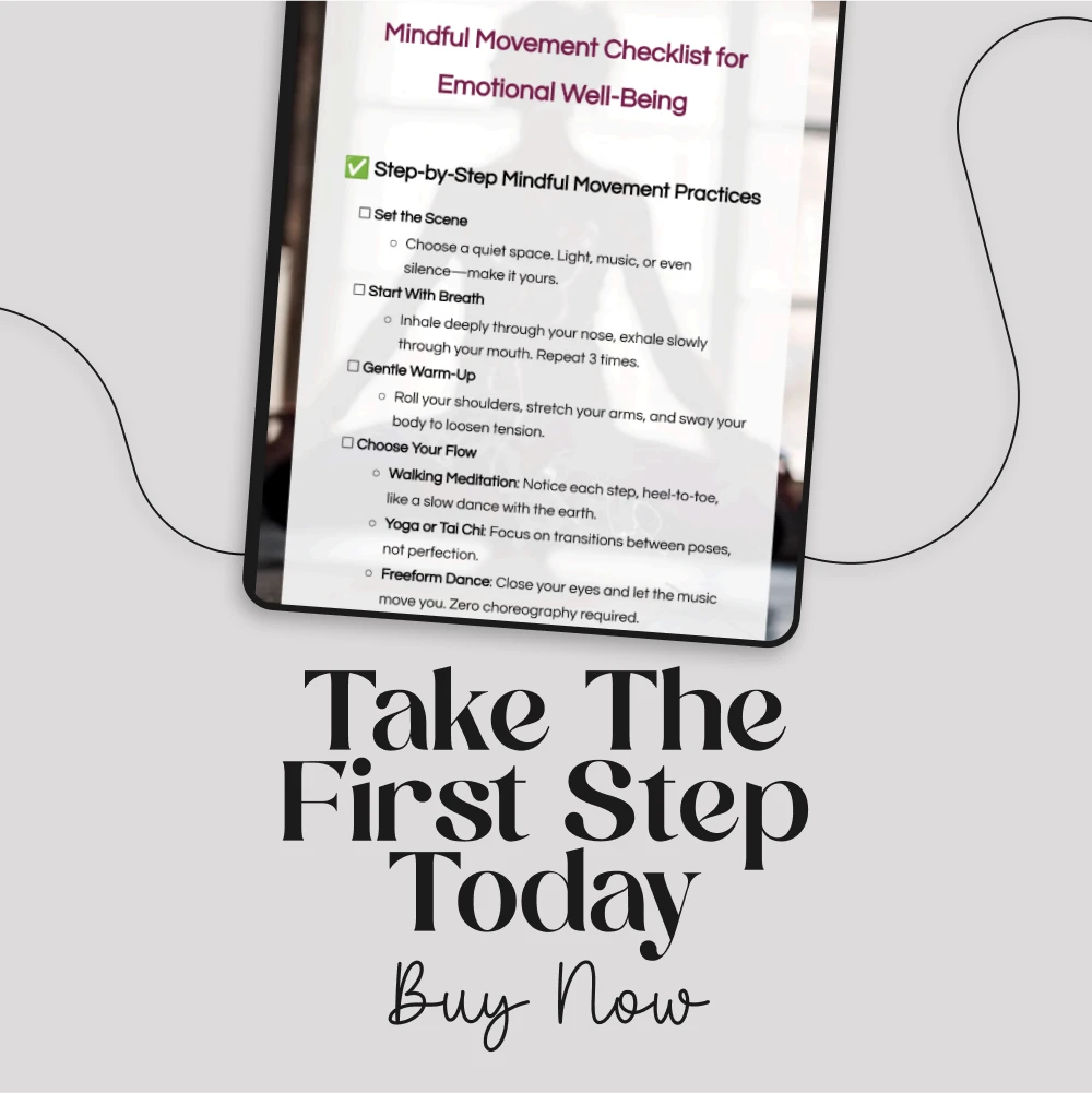 Mindful Movement Checklist for Emotional Well-Being | Digital Download Guide, eBook & Printable Self-Care Resource for Stress Relief, Meditation, Yoga, and Inner Peace - Image 7