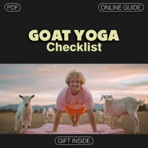 Goat Yoga Checklist for Fun, Fitness, and Furry Friends | Digital Download Guide to What is Goat Yoga, Stress Relief, and Playful Practice Tips