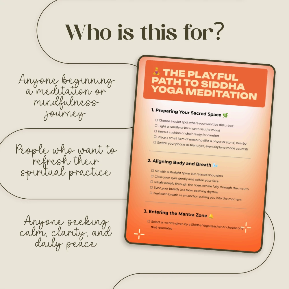 The Playful Path to Siddha Yoga Meditation | Guided Meditation eBook, Mindfulness Workbook, Spiritual Growth Digital Download, Yoga Mantra Practice, Meditation Guide PDF - Image 5