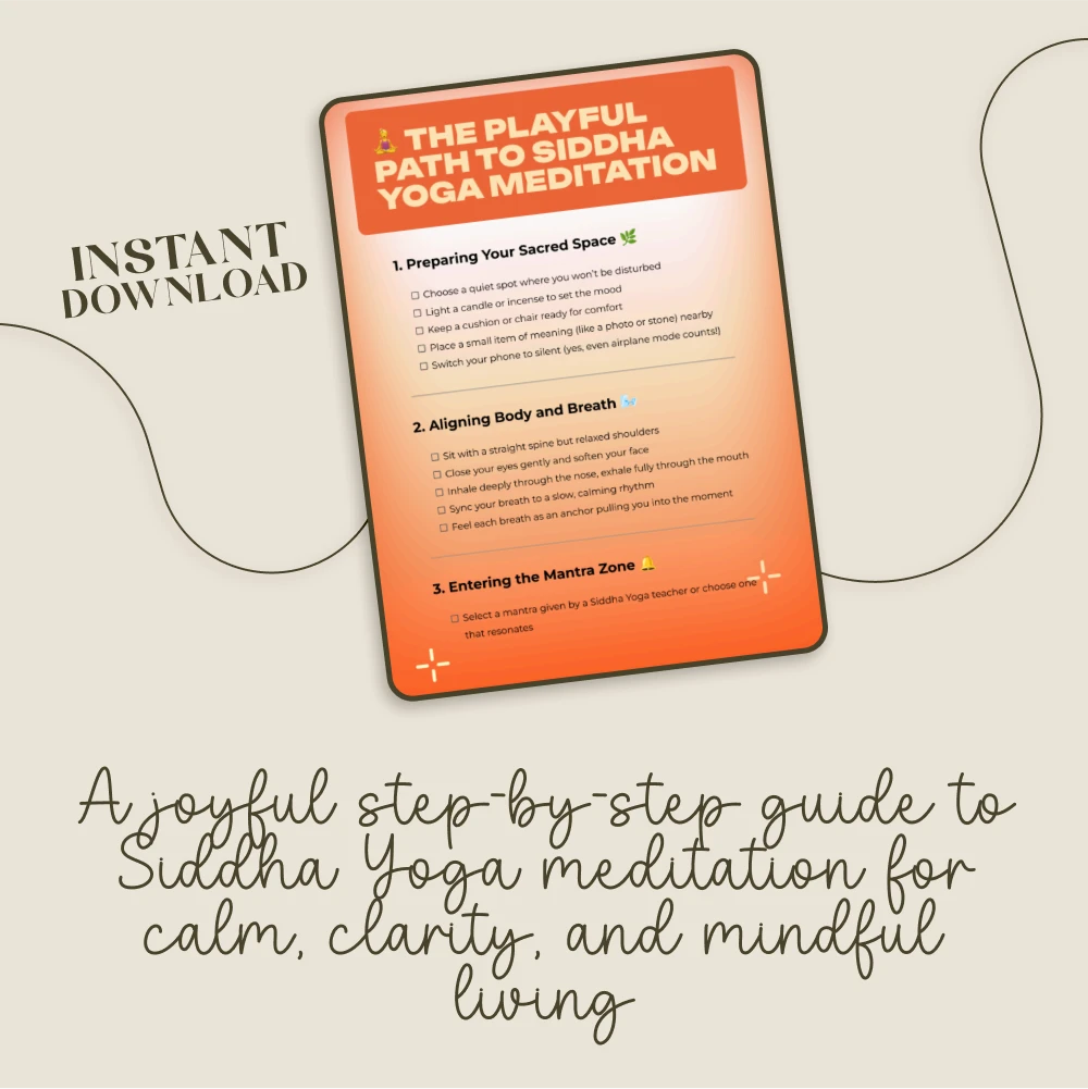 The Playful Path to Siddha Yoga Meditation | Guided Meditation eBook, Mindfulness Workbook, Spiritual Growth Digital Download, Yoga Mantra Practice, Meditation Guide PDF - Image 3