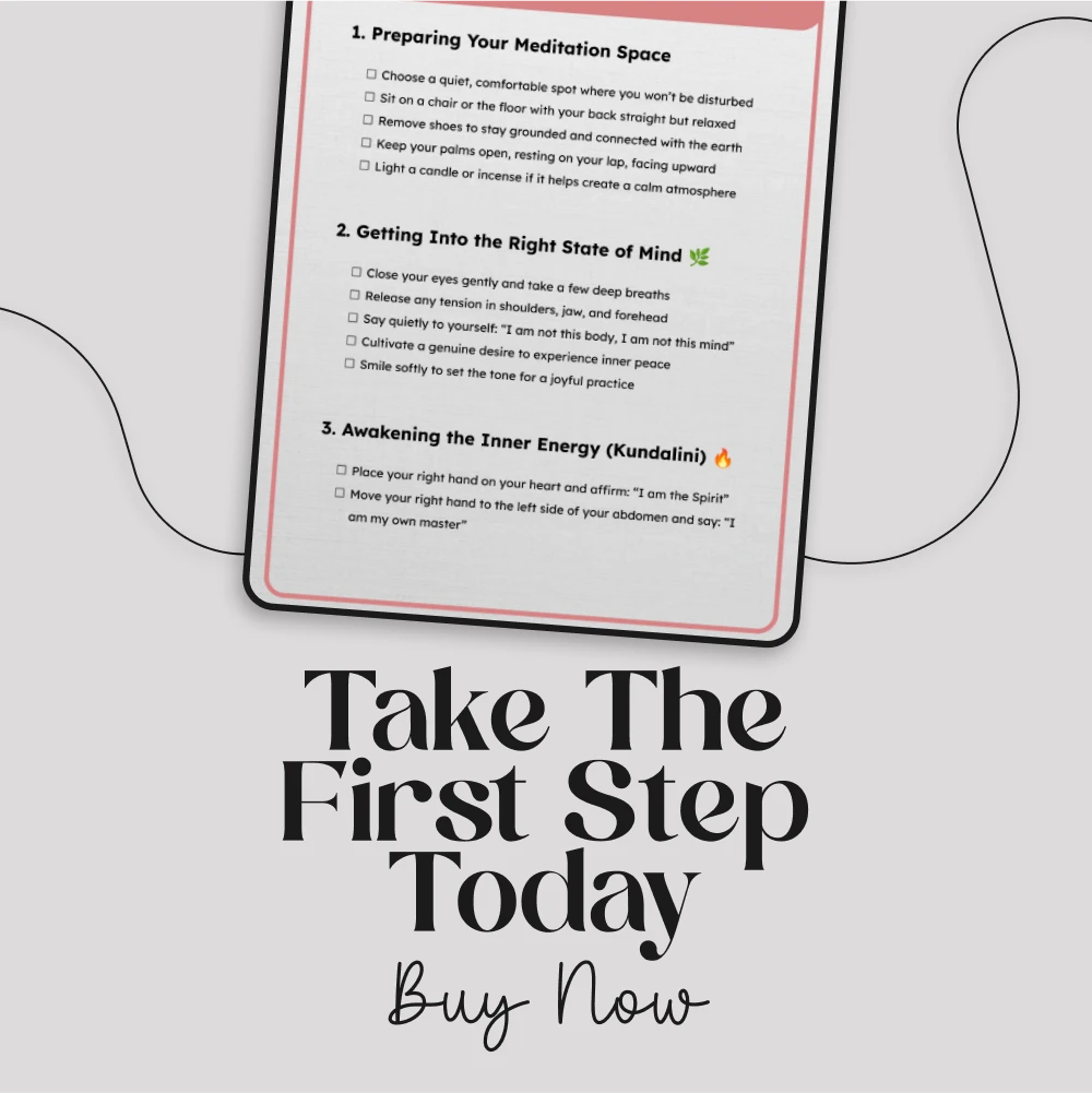 The Checklist for Sahaja Yoga Meditation | Digital Download Guide for Beginners | Printable Meditation Routine, Mindfulness Checklist, Kundalini Awakening Practice, Daily Inner Peace Planner - Image 7