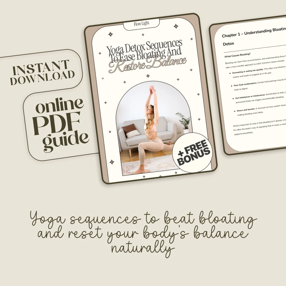 Flow Light: Yoga Detox Sequences to Ease Bloating and Restore Balance | Digital Yoga Guide for Digestion Relief & Mind-Body Detox | Gentle & Deep Yoga Detox Flows to Reduce Bloating | AI-Powered Personalized Practice - Image 3