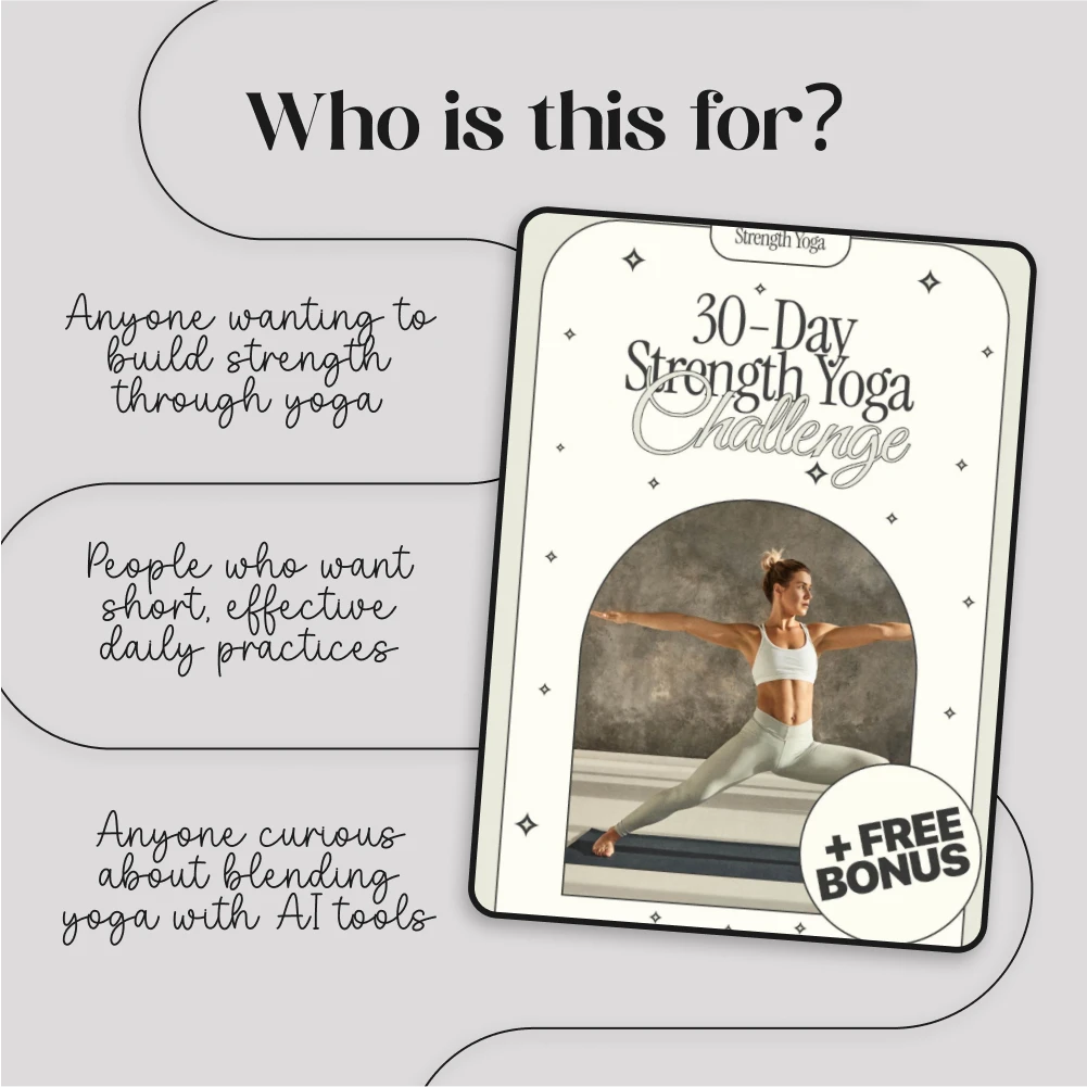 30-Day Strength Yoga Challenge | Digital Download Guide, eBook & Checklist for Building Yoga Strength, Daily Sequences & AI-Guided Routines - Image 5