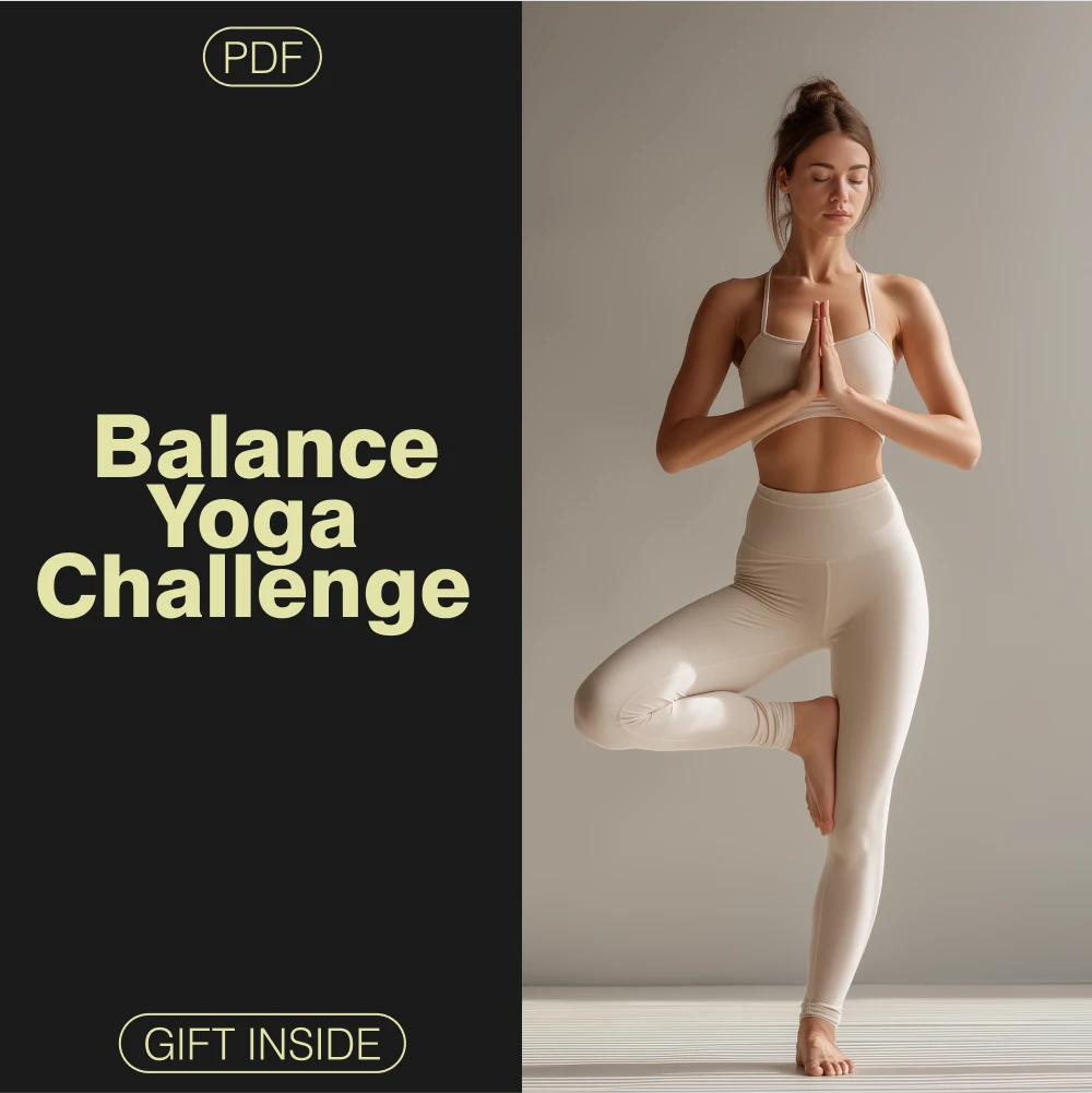 30-Day Balance Yoga Challenge | Digital Yoga Guide, eBook & Printable Checklist for Stability, Mindfulness & AI-Powered Practice