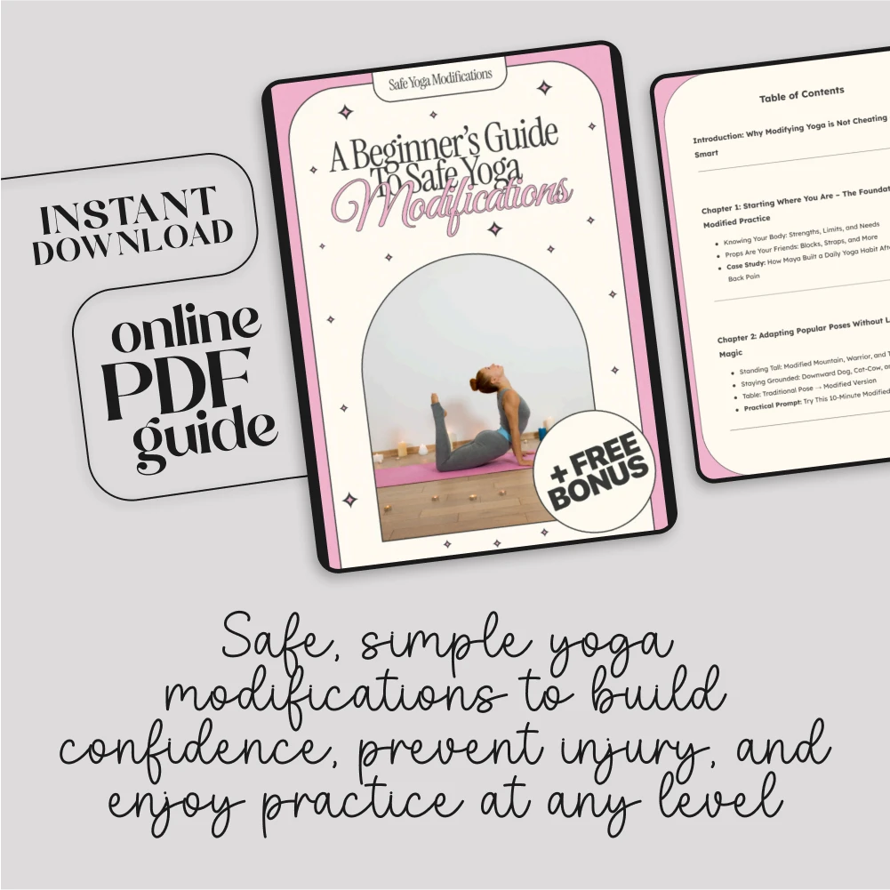 A Beginner’s Guide to Safe Yoga Modifications | Digital Download eBook for Beginners, Gentle Yoga, and Accessible Practice - Image 3