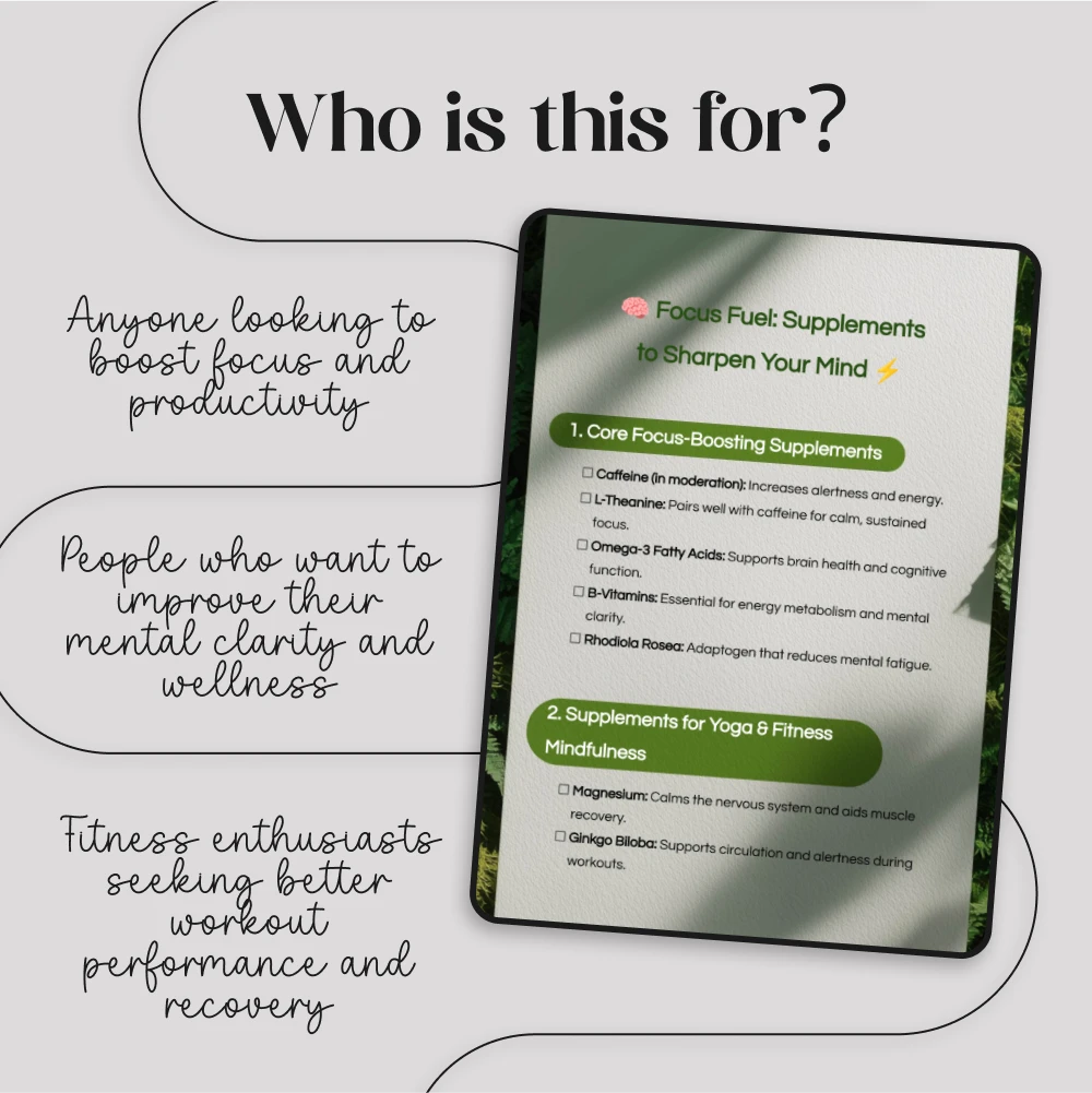 Focus Fuel: Supplements to Sharpen Your Mind – Enhance Focus, Clarity, and Performance with These Essential Supplements - Image 5