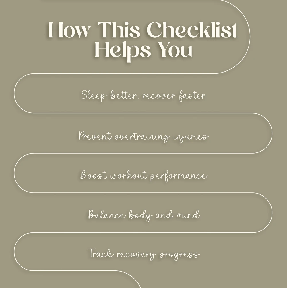 The Ultimate Rest & Recovery Checklist for Fitness Warriors | Digital Download Guide for Sleep, Active Recovery, Nutrition, Mental Wellness & Muscle Repair - Image 4