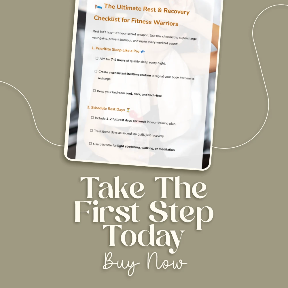 The Ultimate Rest & Recovery Checklist for Fitness Warriors | Digital Download Guide for Sleep, Active Recovery, Nutrition, Mental Wellness & Muscle Repair - Image 7