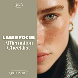 Laser Focus Affirmation Checklist | How to Use Affirmations to Boost Concentration | Printable Digital Download