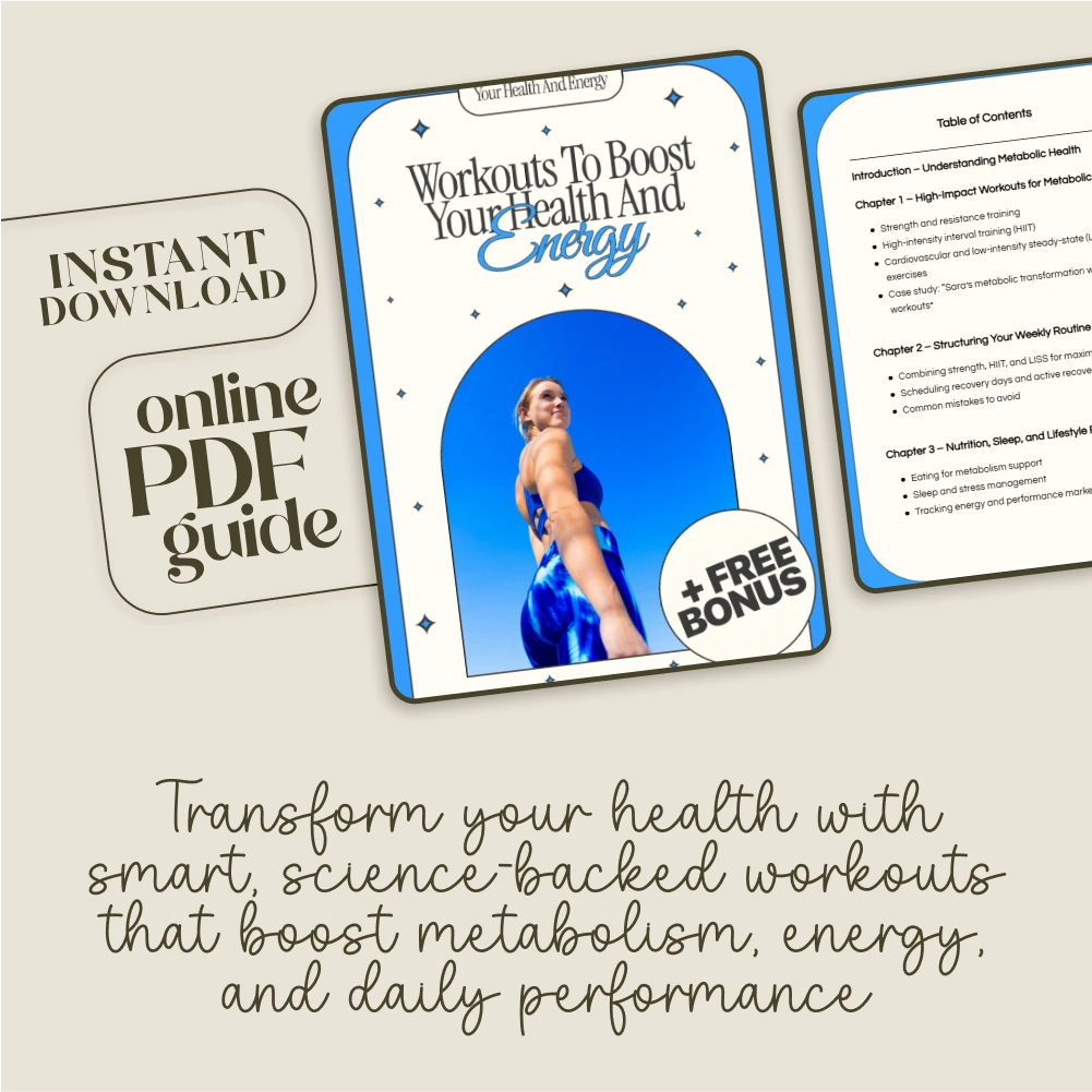 Workouts to Boost Your Health and Energy | Digital Fitness Guide for Metabolic Health, HIIT, Strength Training, and AI-Powered Wellness Planning - Image 3