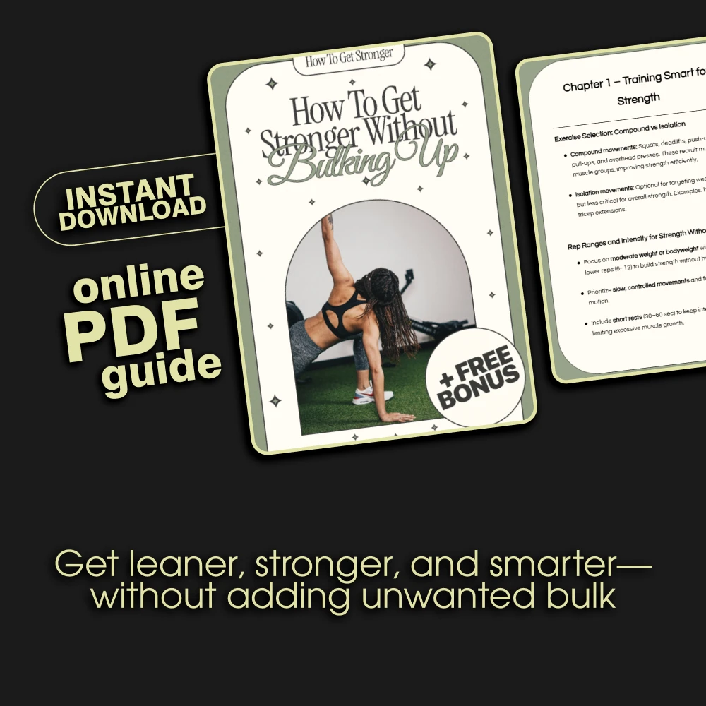 How to Get Stronger Without Bulking Up | Lean Strength Guide for Women & Men | Fitness eBook | Tips for Getting Stronger Without Bulking Up Too Much | Digital Download Strength Training Plan - Image 3