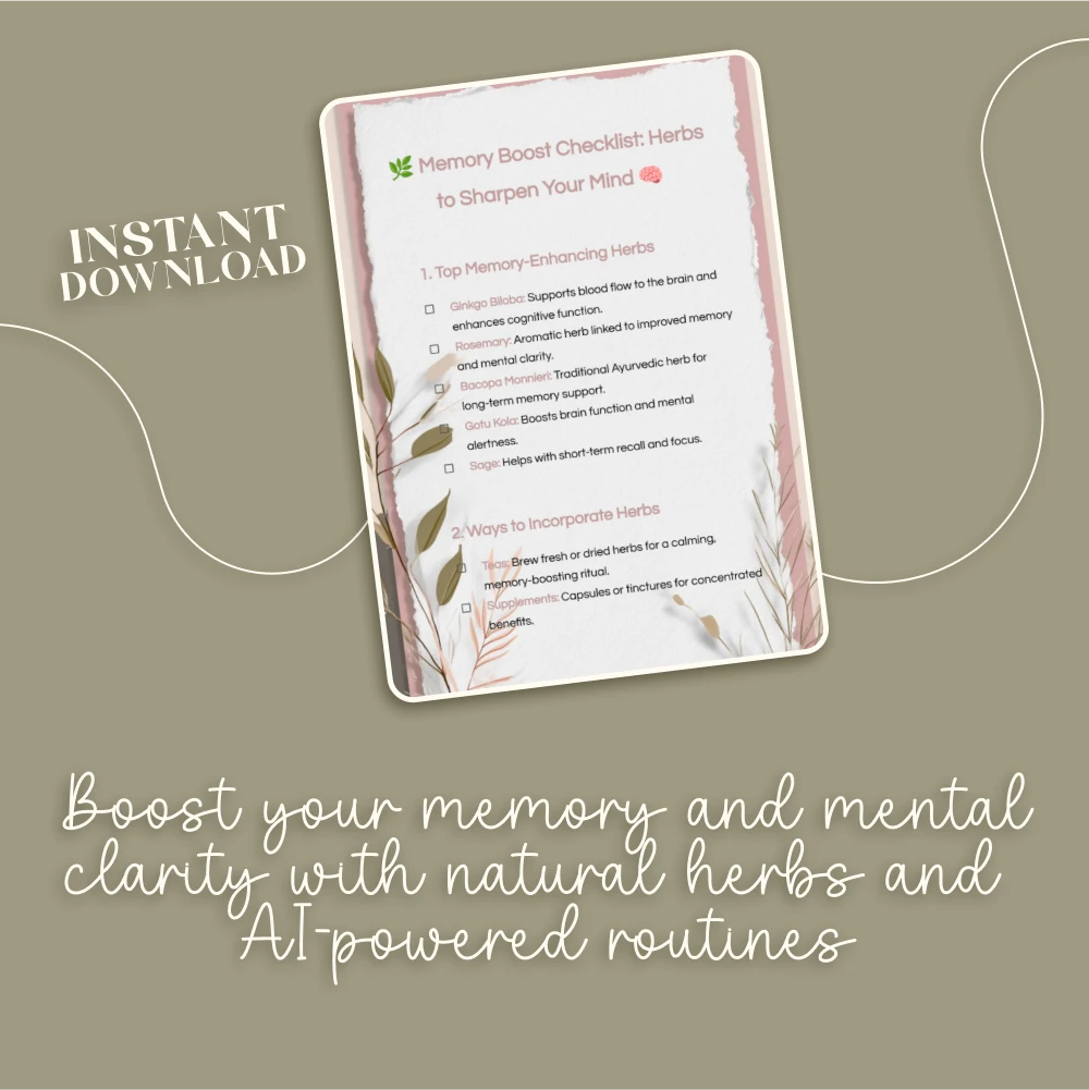 Memory Boost Checklist: Herbs to Sharpen Your Mind - Enhance Focus, Clarity & Mental Power - Image 3