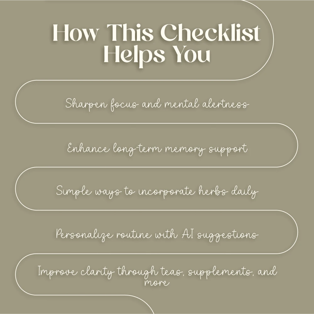 Memory Boost Checklist: Herbs to Sharpen Your Mind - Enhance Focus, Clarity & Mental Power - Image 4