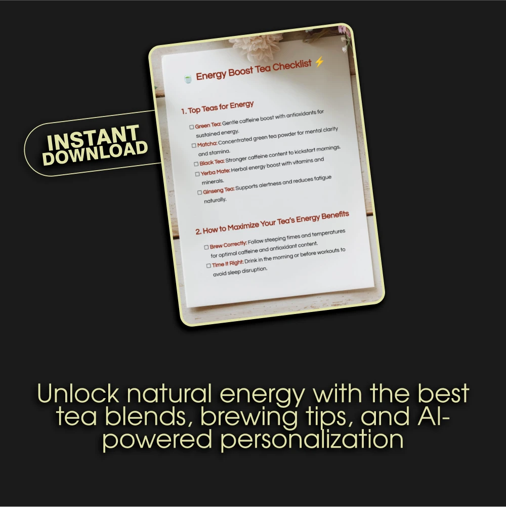 Energy Boost Tea Checklist - Discover the Best Teas for Energy & Wellness - Image 3