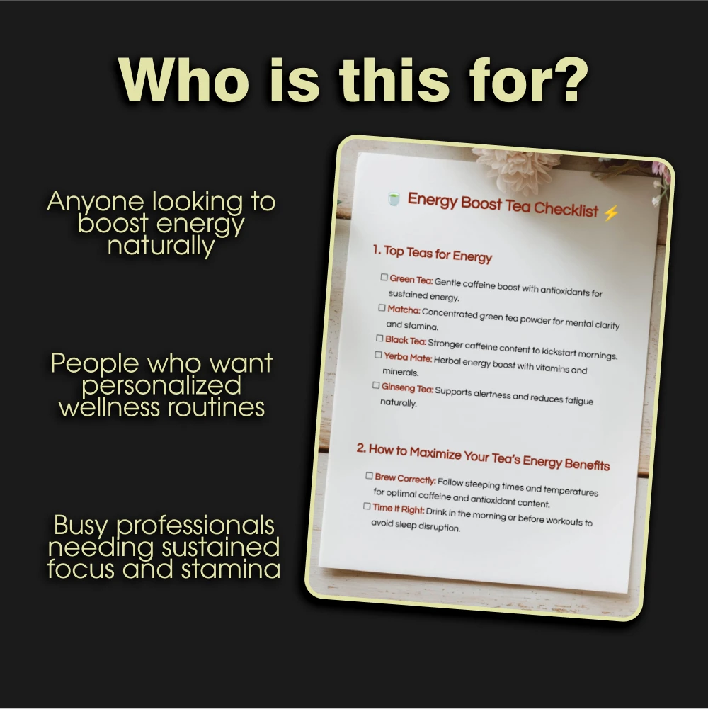 Energy Boost Tea Checklist - Discover the Best Teas for Energy & Wellness - Image 5