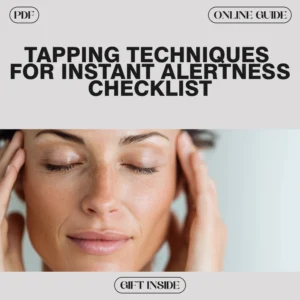 Tapping Techniques for Instant Alertness Checklist | Digital Download for Energy & Focus