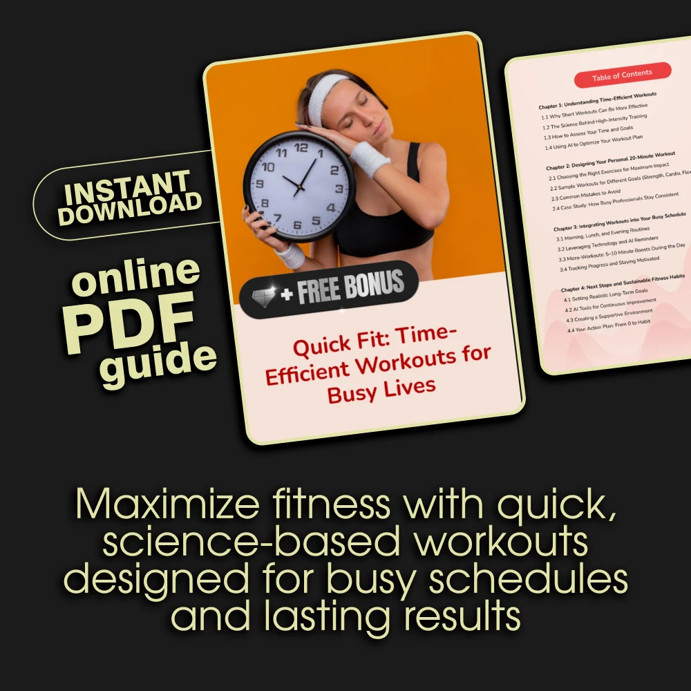 Quick Fit: Time-Efficient Workouts for Busy Lives | Digital Fitness Guide for Busy Schedules, 20-Minute Routines, AI-Enhanced Training, PDF Instant Download - Image 3