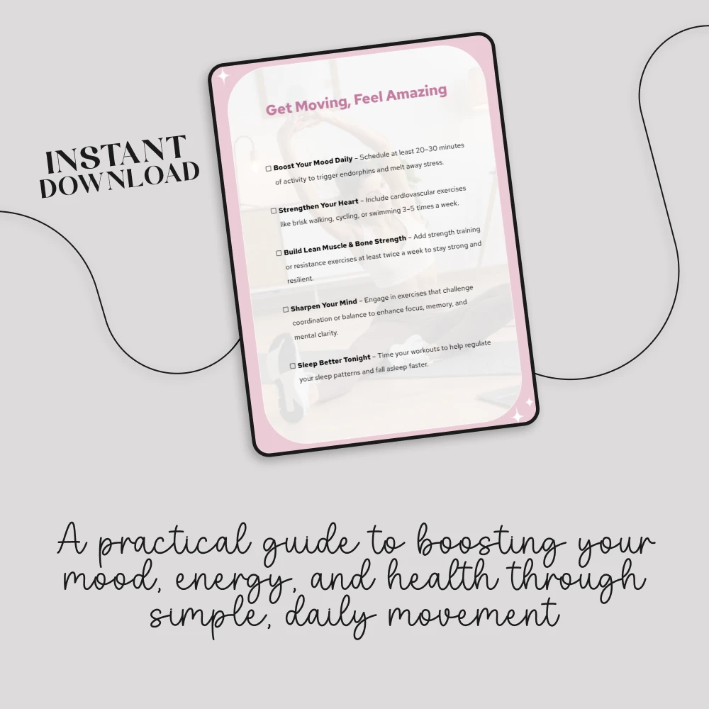 Get Moving, Feel Amazing: Digital Checklist | Discover the Benefits of Regular Physical Activity | Instant Download PDF - Image 3