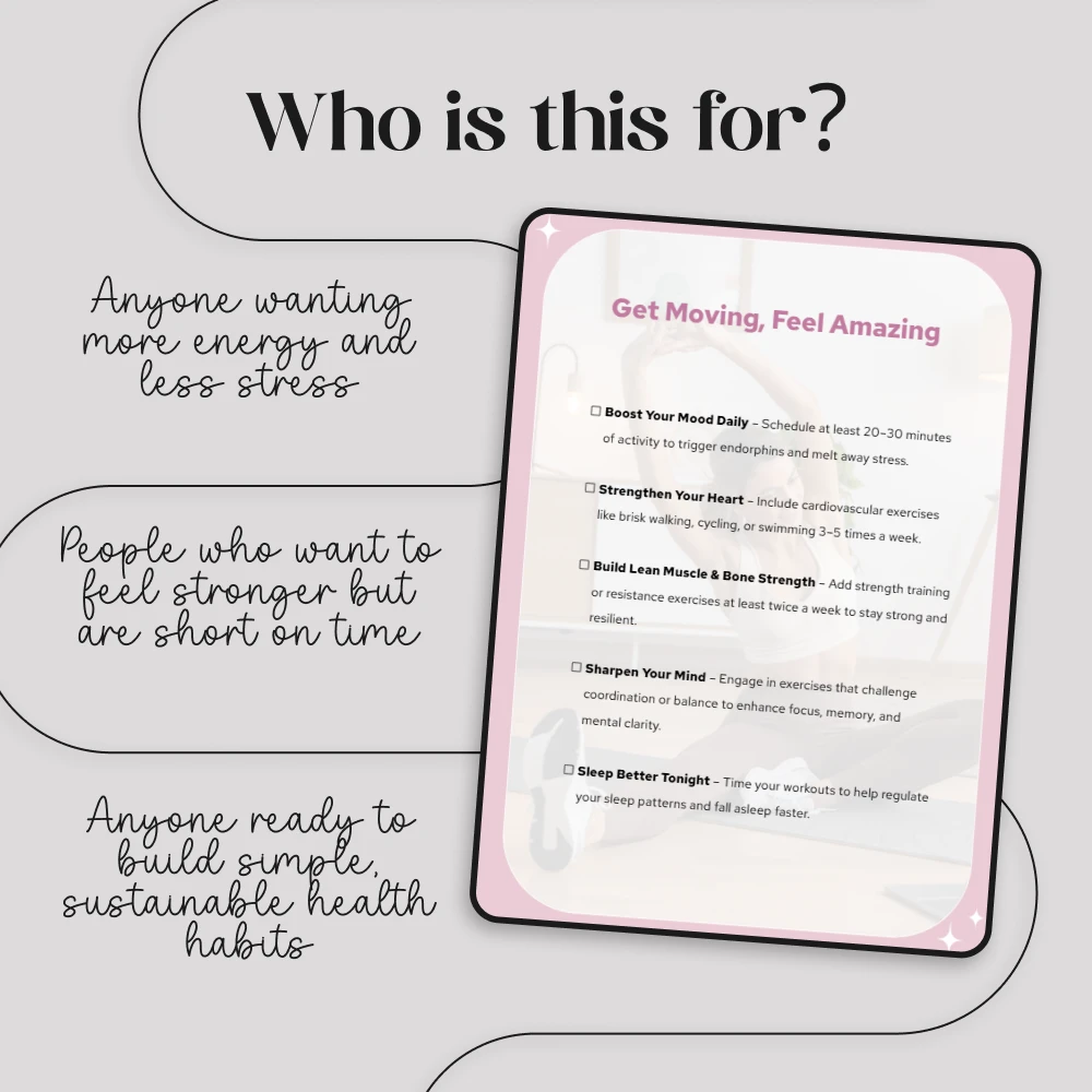 Get Moving, Feel Amazing: Digital Checklist | Discover the Benefits of Regular Physical Activity | Instant Download PDF - Image 5