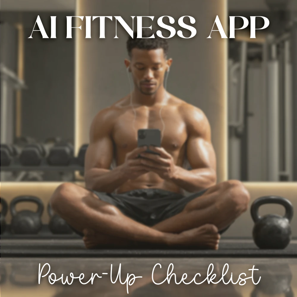 Your AI Fitness App Power-Up Checklist: Workouts That Work Themselves! | AI-Powered Fitness Apps That Create Workouts For You | Digital Download Fitness Checklist