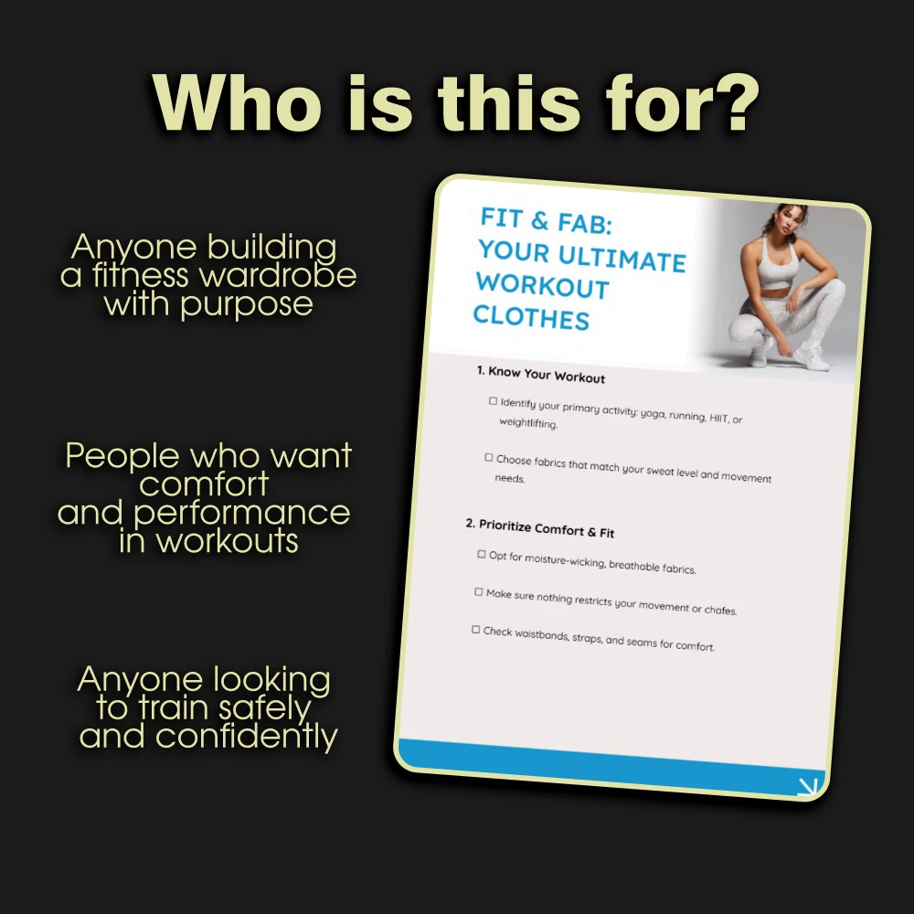 Fit & Fab: Your Ultimate Workout Clothes Checklist | Digital Download for Choosing the Best Workout Clothes - Image 5