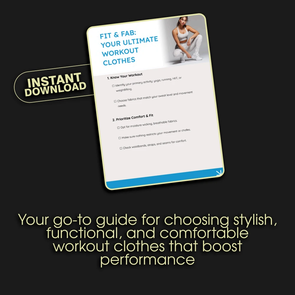 Fit & Fab: Your Ultimate Workout Clothes Checklist | Digital Download for Choosing the Best Workout Clothes - Image 3