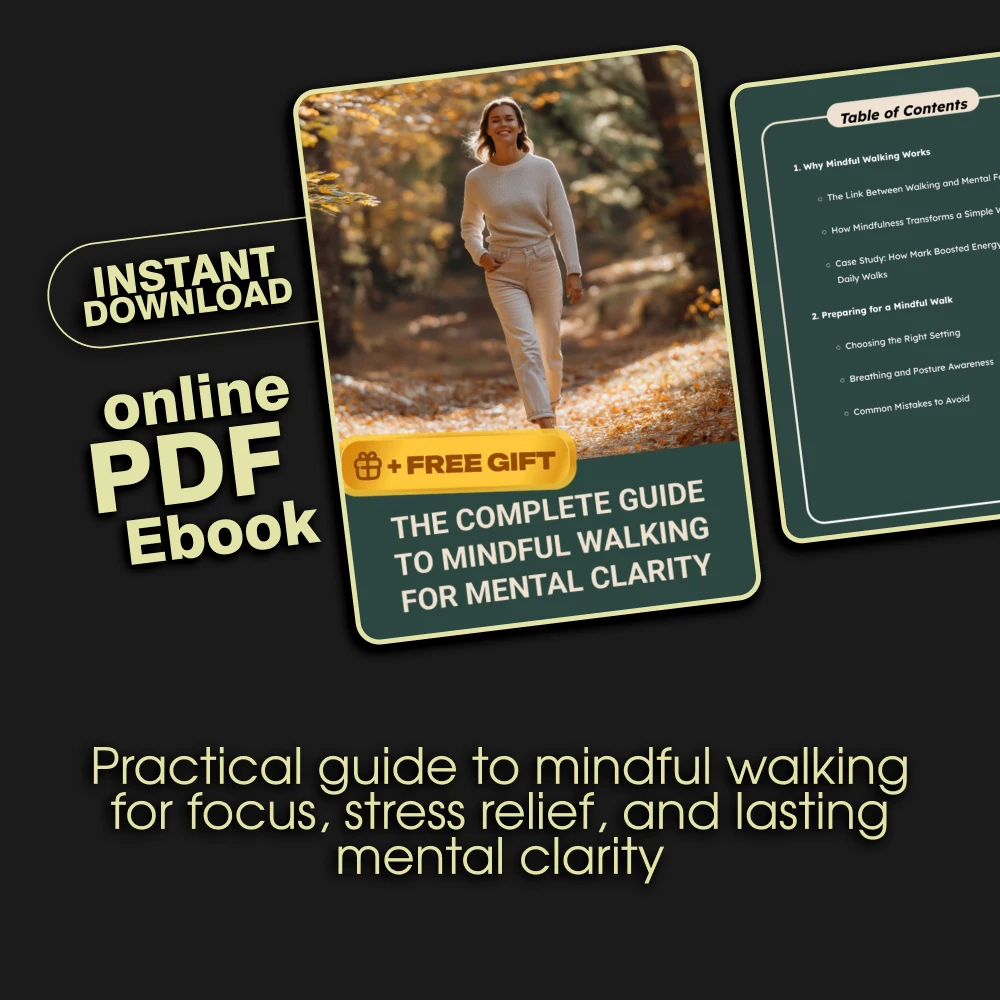 The Complete Guide to Mindful Walking for Mental Clarity Ebook | Mindful Walking to Reduce Mental Fatigue | Digital Download PDF for Stress Relief, Focus & Daily Rituals - Image 3