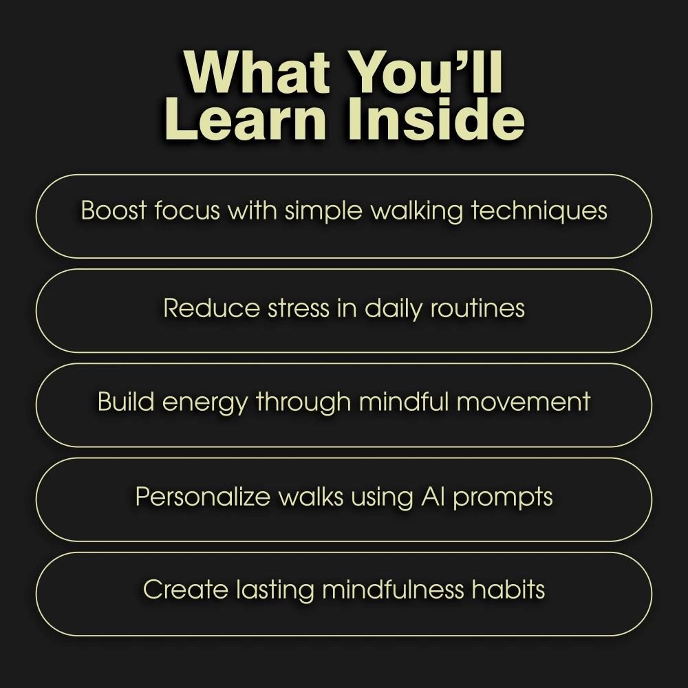 The Complete Guide to Mindful Walking for Mental Clarity Ebook | Mindful Walking to Reduce Mental Fatigue | Digital Download PDF for Stress Relief, Focus & Daily Rituals - Image 4