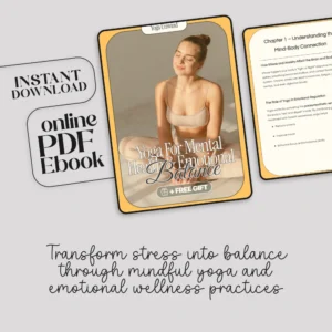 Yoga for Mental Health & Emotional Balance | Digital eBook | Mind-Body Wellness Guide for Stress Relief, Anxiety Support & Emotional Healing
