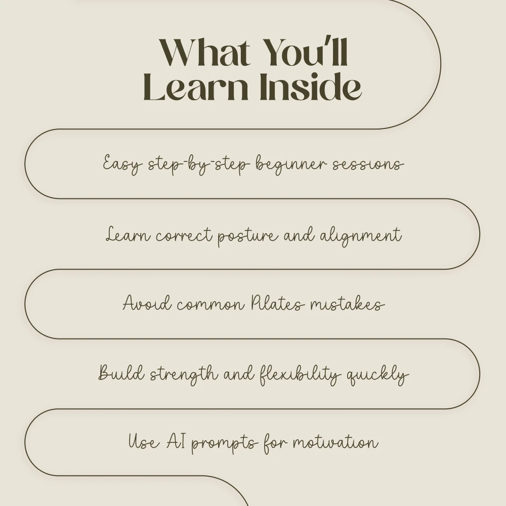 Pilates Made Simple | Beginner-Friendly Guide to Pilates for Beginners with Basics, Routines & AI Prompts - Image 4