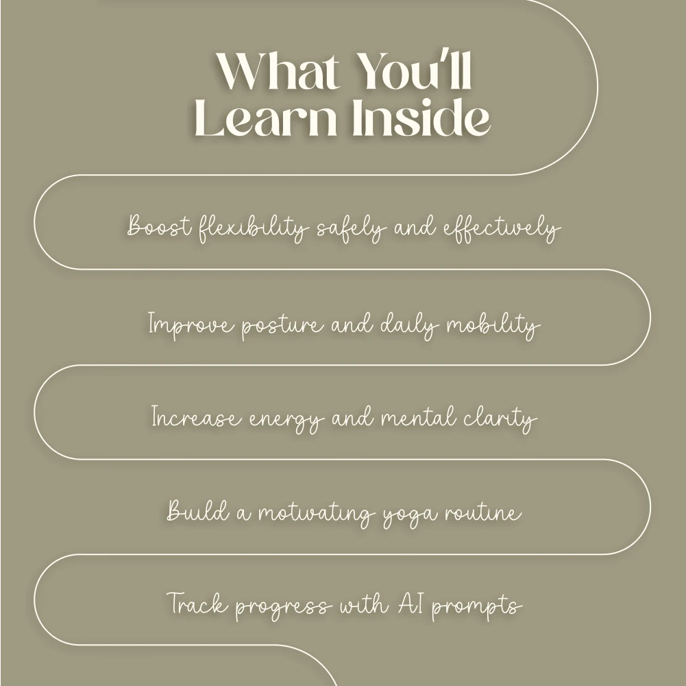 Bend, Stretch, Thrive: Unlocking Flexibility with Yoga | Yoga eBook, Digital Download Guide, Flexibility Routine, Beginner to Advanced Yoga Poses, Mindful Fitness & Wellness PDF - Image 3